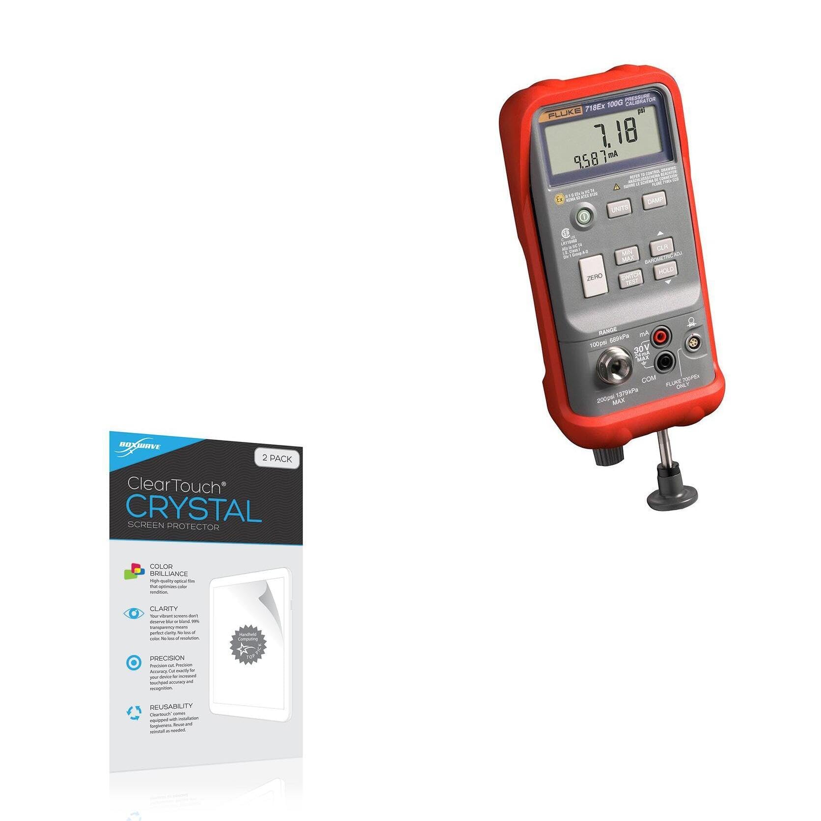 BoxWave Screen Protector Compatible with Fluke 718Ex - ClearTouch Crystal (2-Pack), HD Film Skin - Shields from Scratches