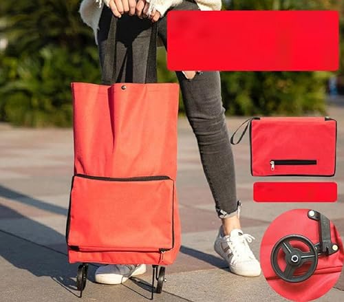 Miniatura 7 de Bolsa de compras mejorada con ruedas, bolsa de equipaje de mano, bolsas de compras reutilizables, bolsa de viaje, bolsa de lona