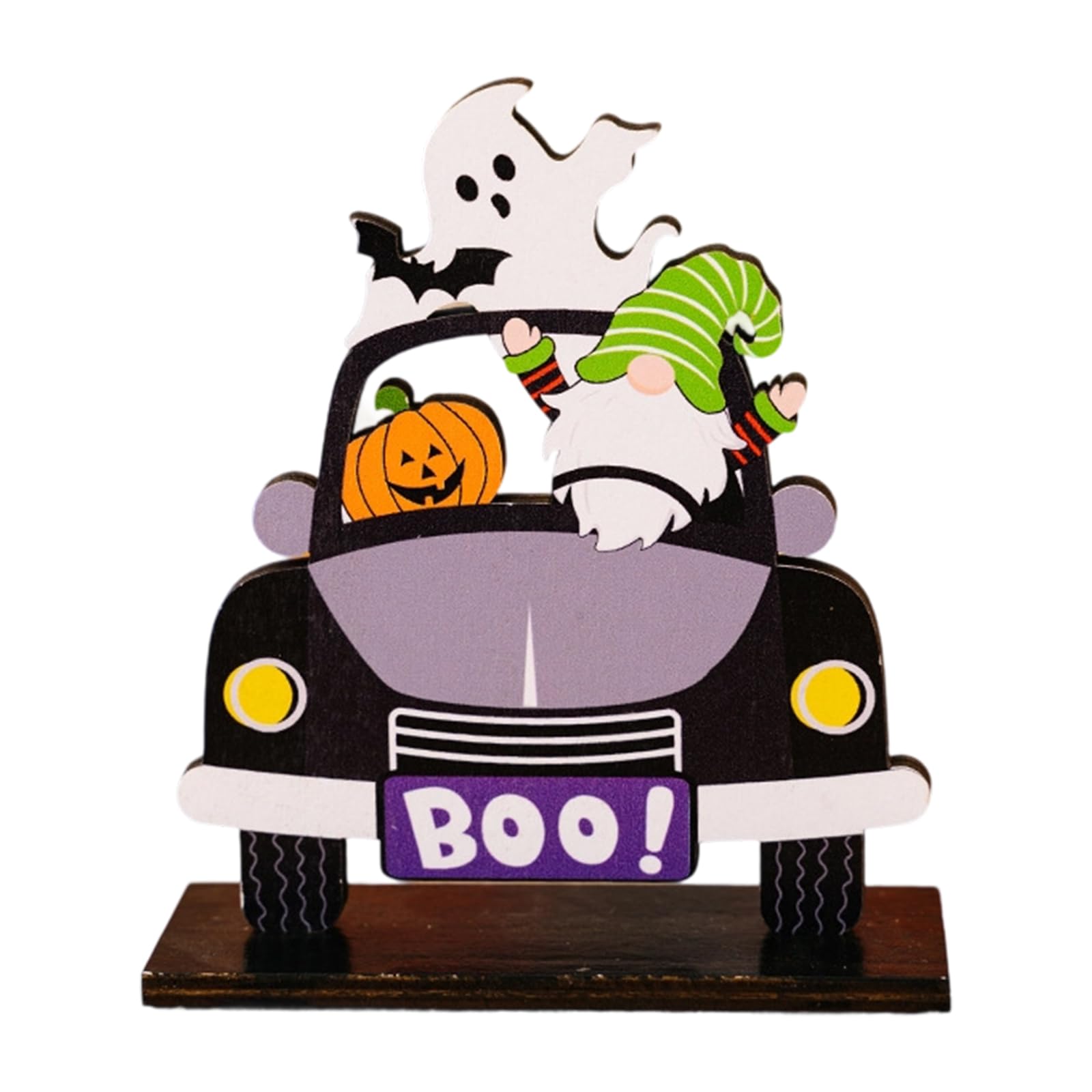 Xjdzineq Wood Car Dashboard Figurine Halloween Gnomes Theme Unique Interior Decoration Halloween Decoration