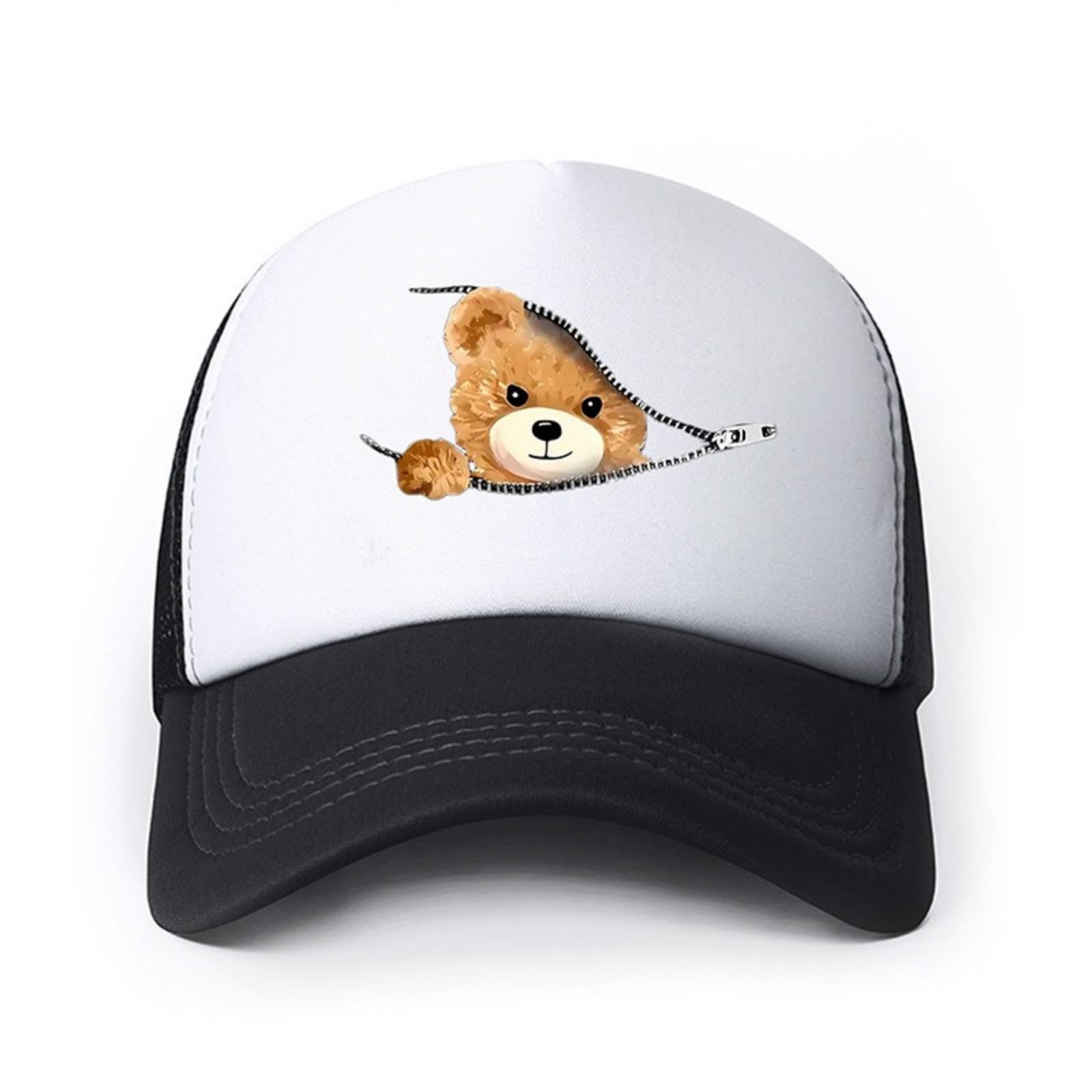 HaloHorus Retro Sponge Trucker Hat for Unisex, Classic Adjustable Mesh Baseball Cap for Running, Hiking, Workout, Fishing, Spb-black, One Size โ image 1