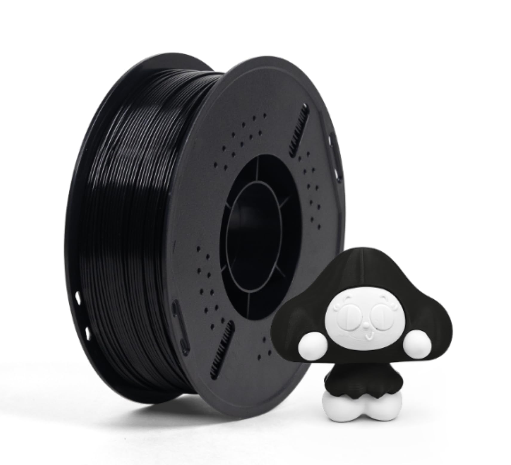 UGEE Filamento per stampante 3D in PLA da 1,75 mm, bobina da 1 kg, precisione dimensionale +/- 0,02 mm, compatibile con la maggior parte delle stampanti 3D FDM, bobina da 1 kg (1 kg), colore nero