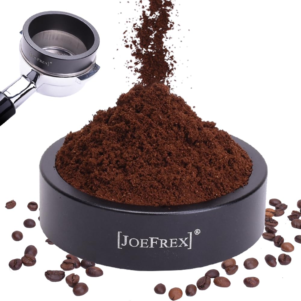[JOEFREX]Dosing Ring 58 mm for Portafilter - Clean Dosing of Your Coffee Ground - Portafilter Funnel - No Loss of Coffee Right & Left of the Portafilter - Matte Black