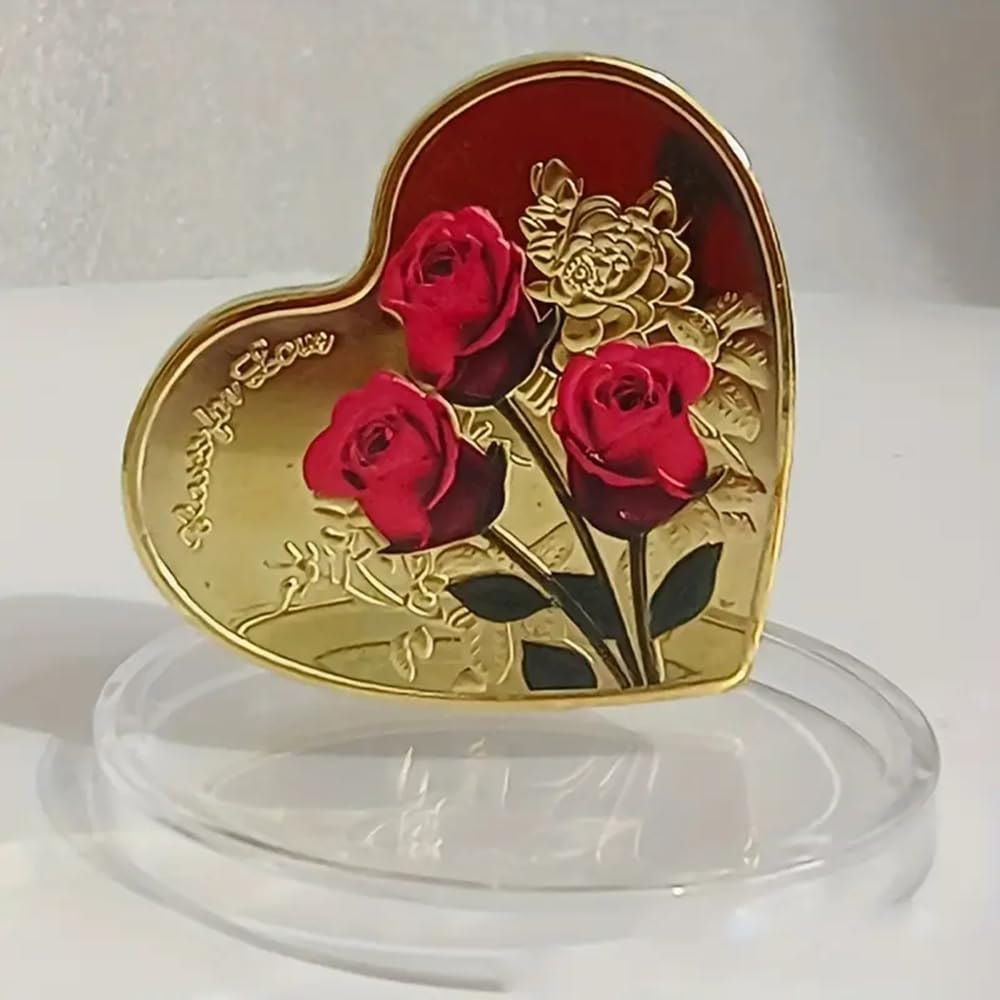 Pop-Up-Karte zum Valentinstag, Muttertagskarte für Mutter, 25,9 x 17,8 cm, "I Love You", 3D-Pop-Up-Karten – mit Herz-Münze für Valentinstag, Jahrestag, Muttertag, Happy Birthday