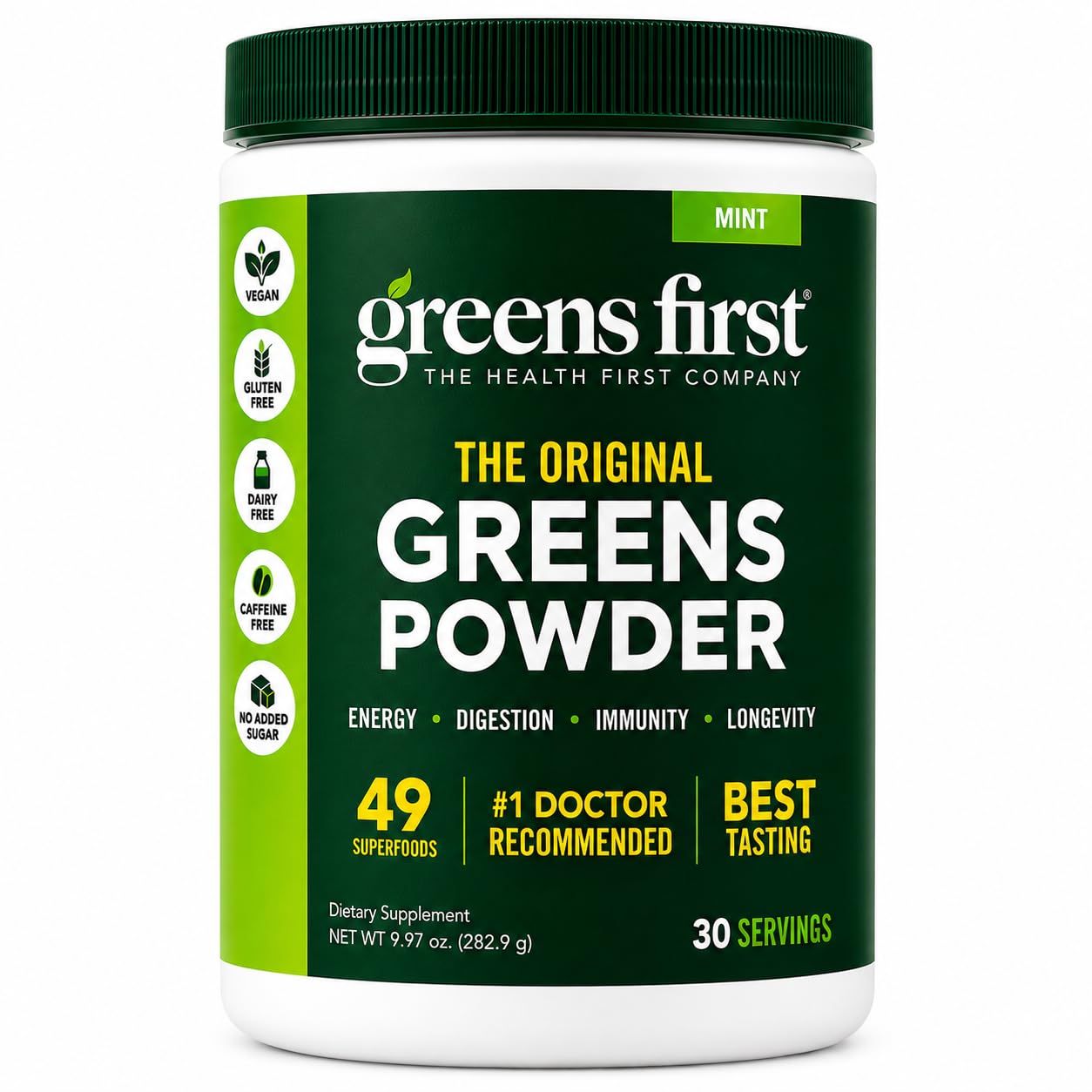 Greens First Original Greens Powder, Mint, 30 Servings