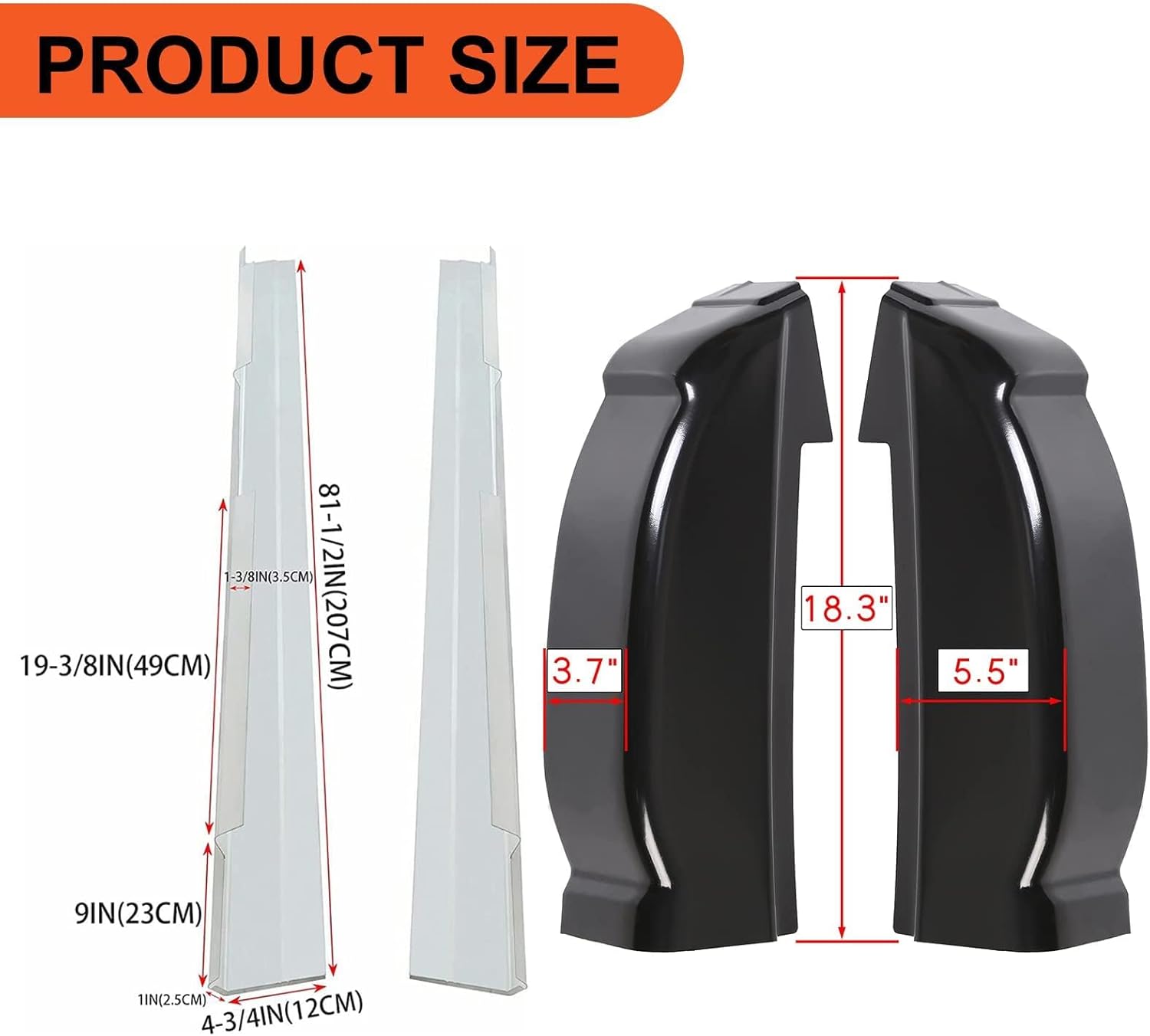 ECOTRIC Outer Rocker Panels & Cab Corners Compatible with 1999-2007 Chevy Silverado GMC Sierra Suburban 1500 2500 3500 4 Door Crew Cab 1 Pair Kit (2 Packages)