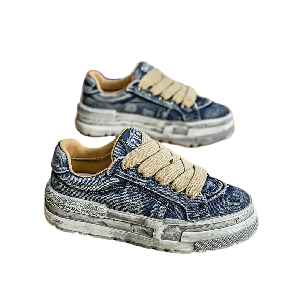 Chaussures plates homme bleu en taille 41 1/3 : confort et finitions soignées