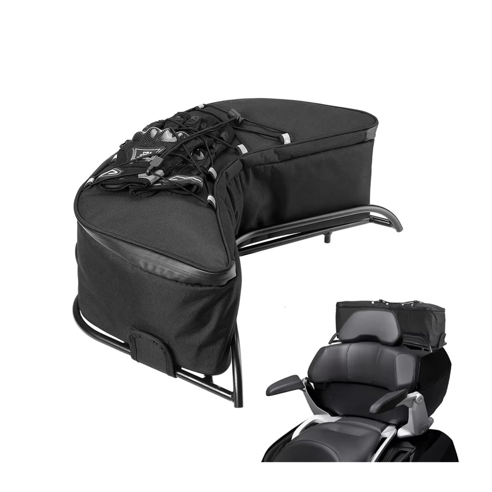 Portapacchi Moto Per BMW K1600 GT GTL 2011-2016 Supporto Baule Moto Borsa Portaoggetti Portapacchi Posteriore(A Silver set)