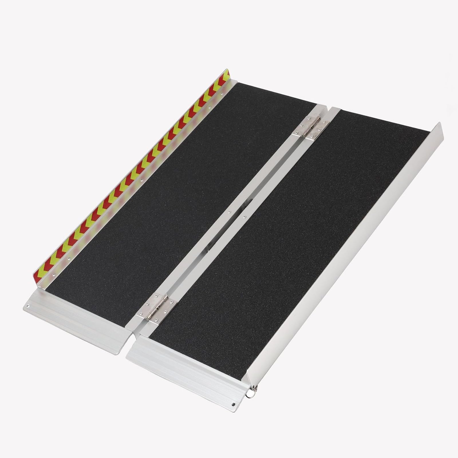 MTADSBKFP Driveway Kerb Ramp, Folding Portable Wheelchair Ramp Non-Slip Aluminum 300kg 2-8ft For Steps Doorways Scooter(2ft)