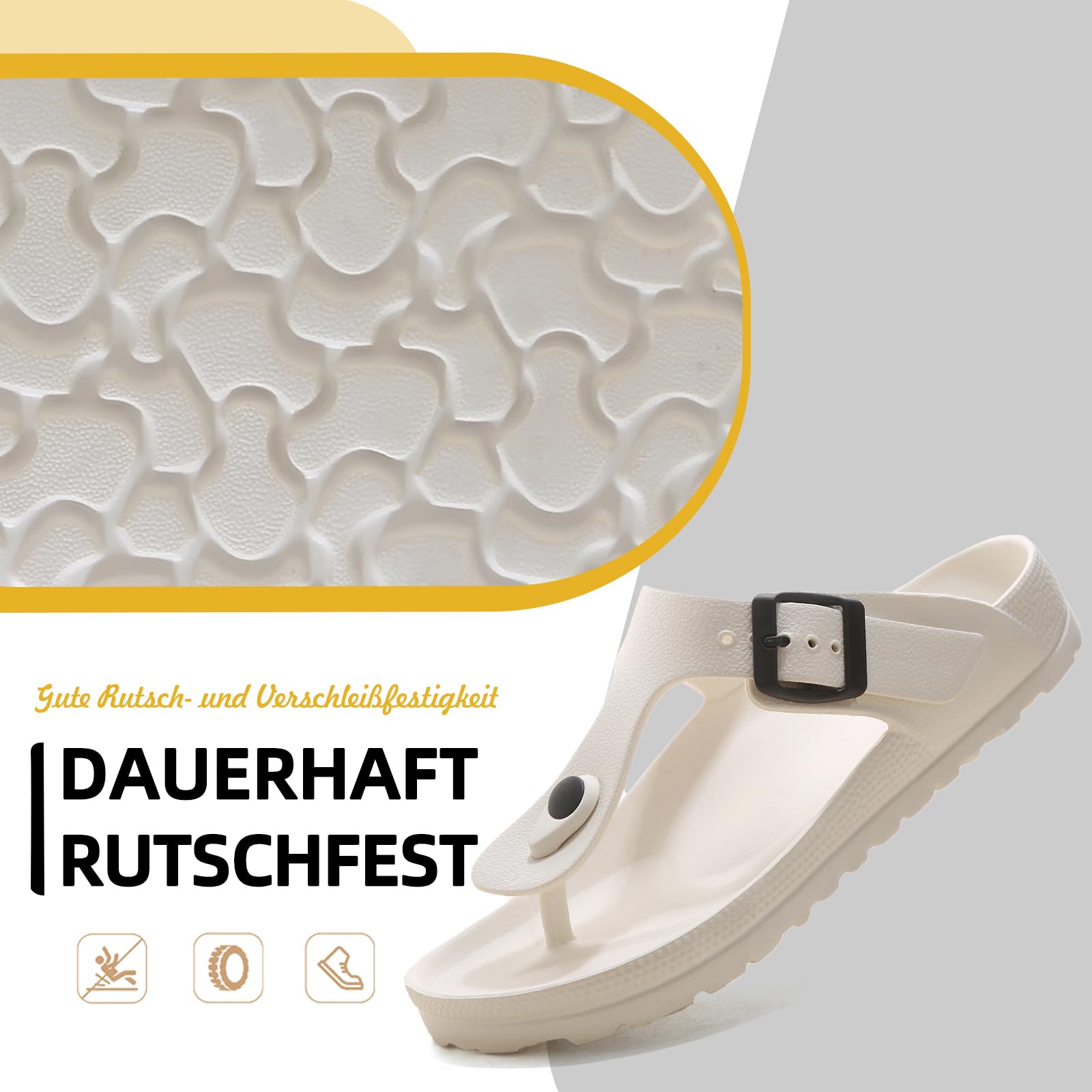 YUHITYGZGS Pantofole Donna Uomo, Flip Flop Estive Da Spiaggia Casa Ciabatte Sportivi Ortopediche Sandalo Giardini Trekking Sandali Morbide Eva Foam Slides Comode Platform Slippers Mules