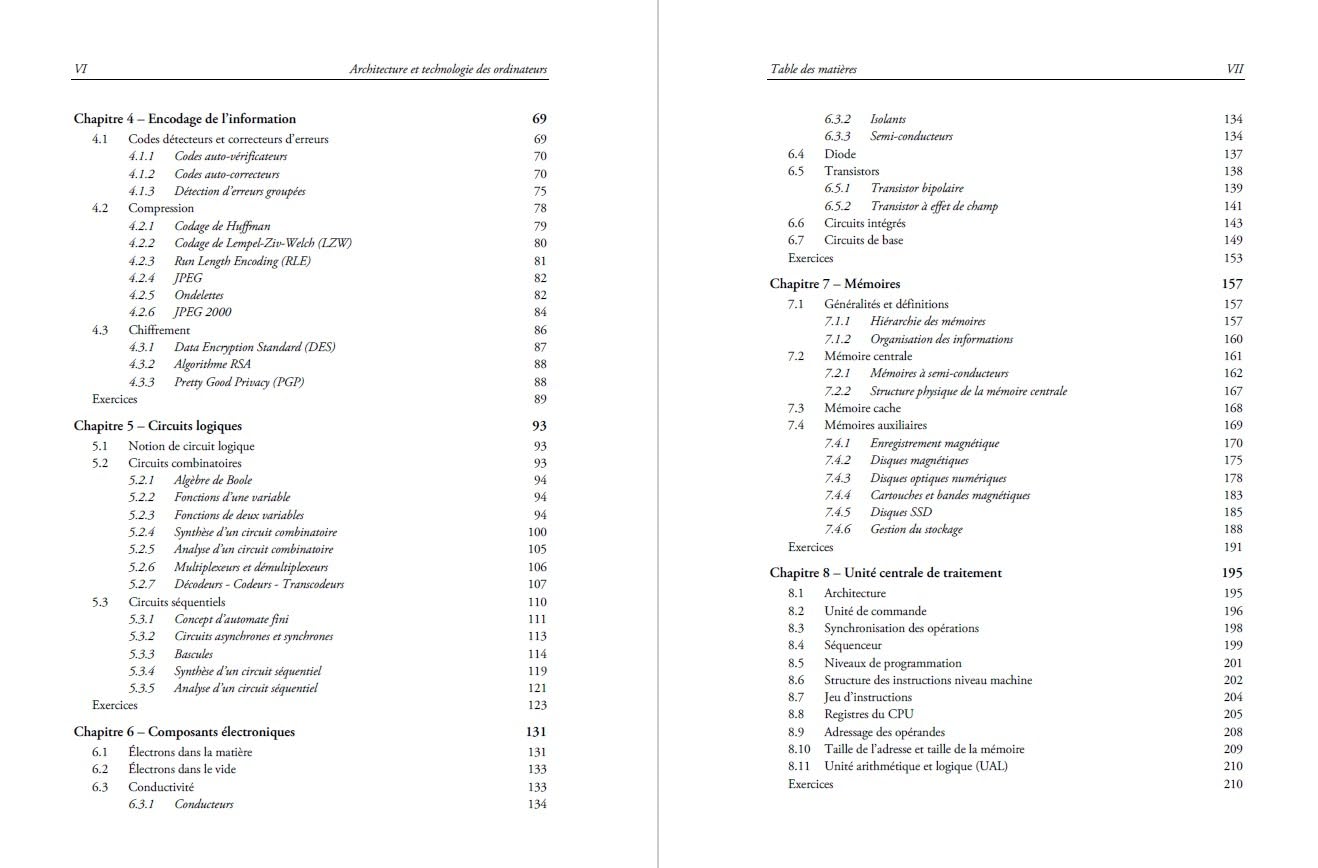 Architecture et technologie des ordinateurs - 7e éd.: Cours et exercices corrigés