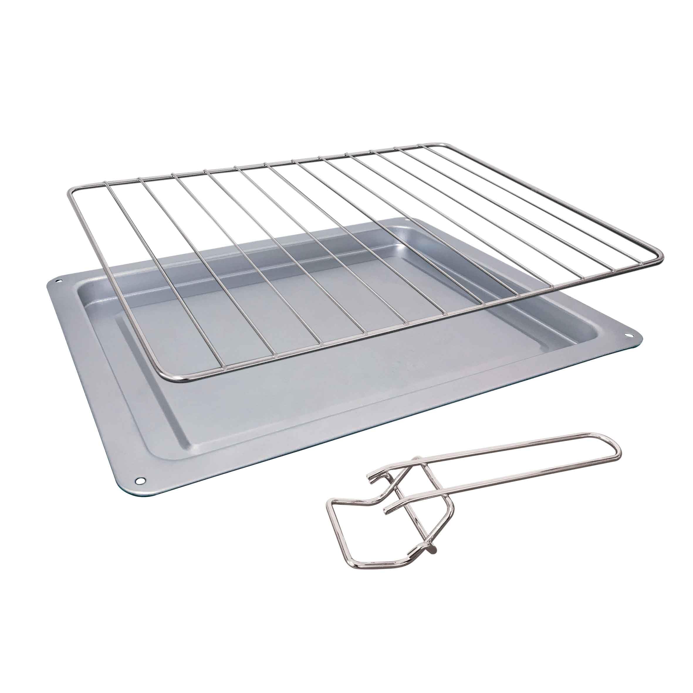 Forno Elettrico Ventilato, 26 Litri, 5 Modalità di Cottura, 1600W, Acciaio, Timer 60 Minuti, Doppio Vetro, con Griglia e Teglia, Range Temperatura 100-230°C