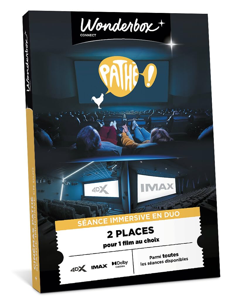 Wonderbox Connect - Coffret Cadeau - Cinéma Pathé-Gaumont Expérience - 2 places pour 1 séance au choix - 4DX ou IMAX - Validité 27 mois