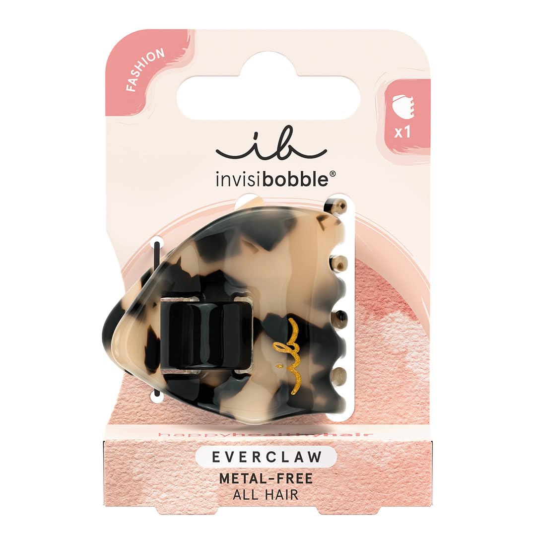 invisibobble Haarklammer Everclaw Mini Leo – Leoparden-Print, rutschfest, metallfrei