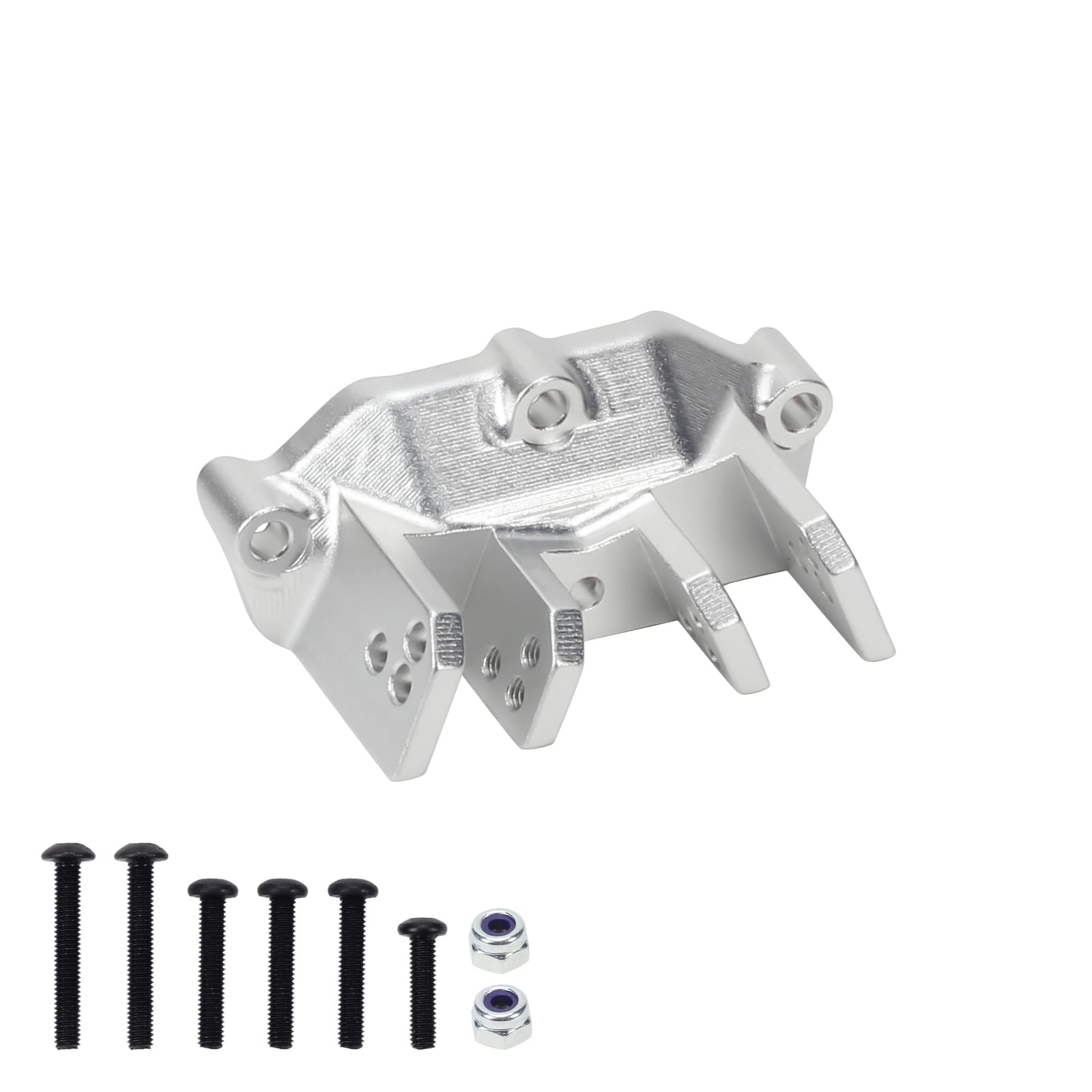 RCAWD Aluminum Axle Housing Upper Track Rod Mount LOS334002 for Losi 1/10 Hammer Rey Baja Rey Rock Rey Upgrade Parts (Silver)