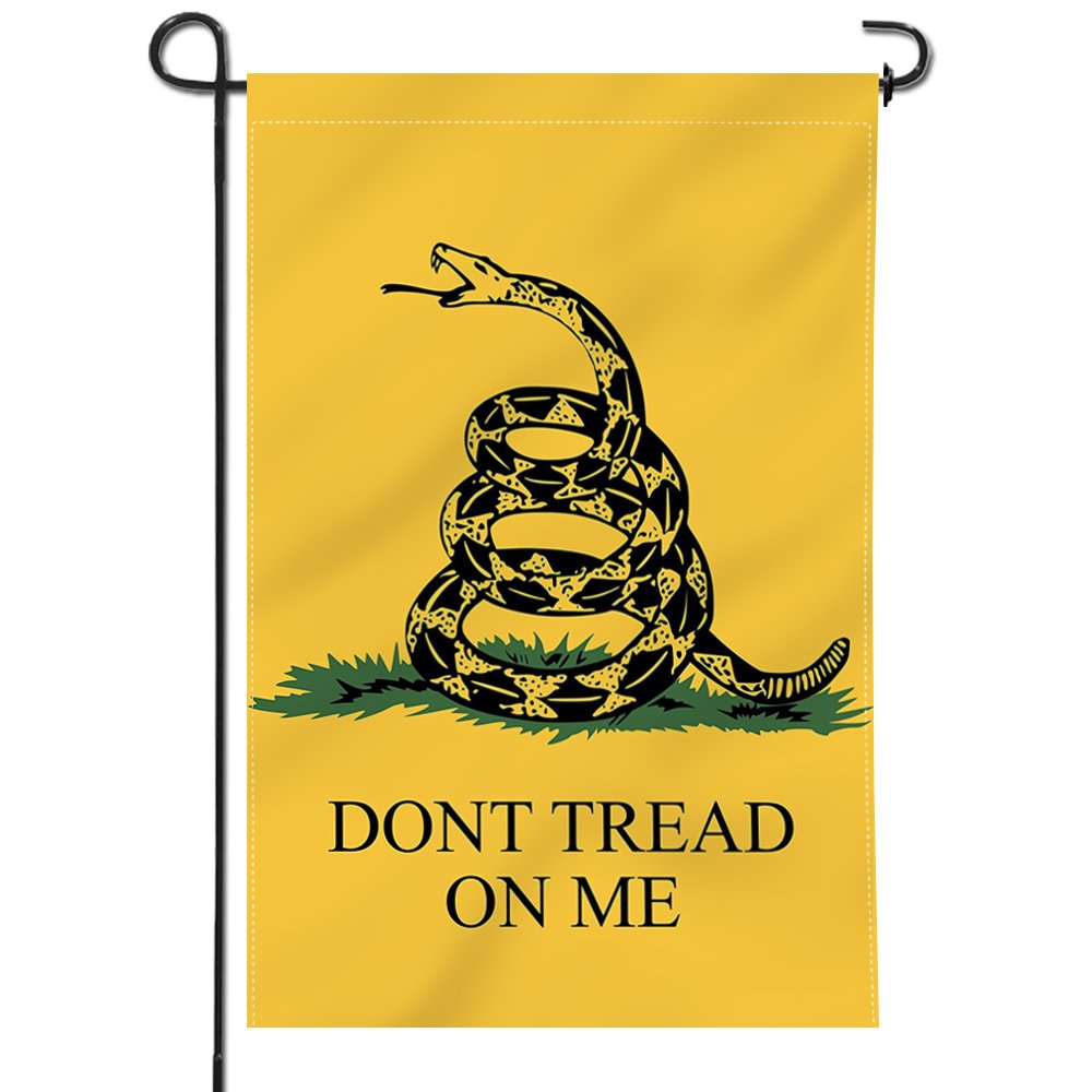 ANLEY Double Sided Premium Garden Flag, Dont Tread On Me Decorative Garden Flags - Weather Resistant & Double Stitched - 18 x 12.5 Inch