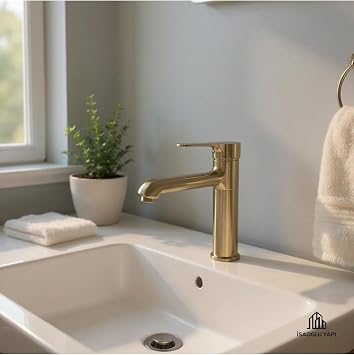 SAO LU YAPI Mat Gold Banyo Armat r , F r alanm  Alt n Musluk, Lavabo Bataryas