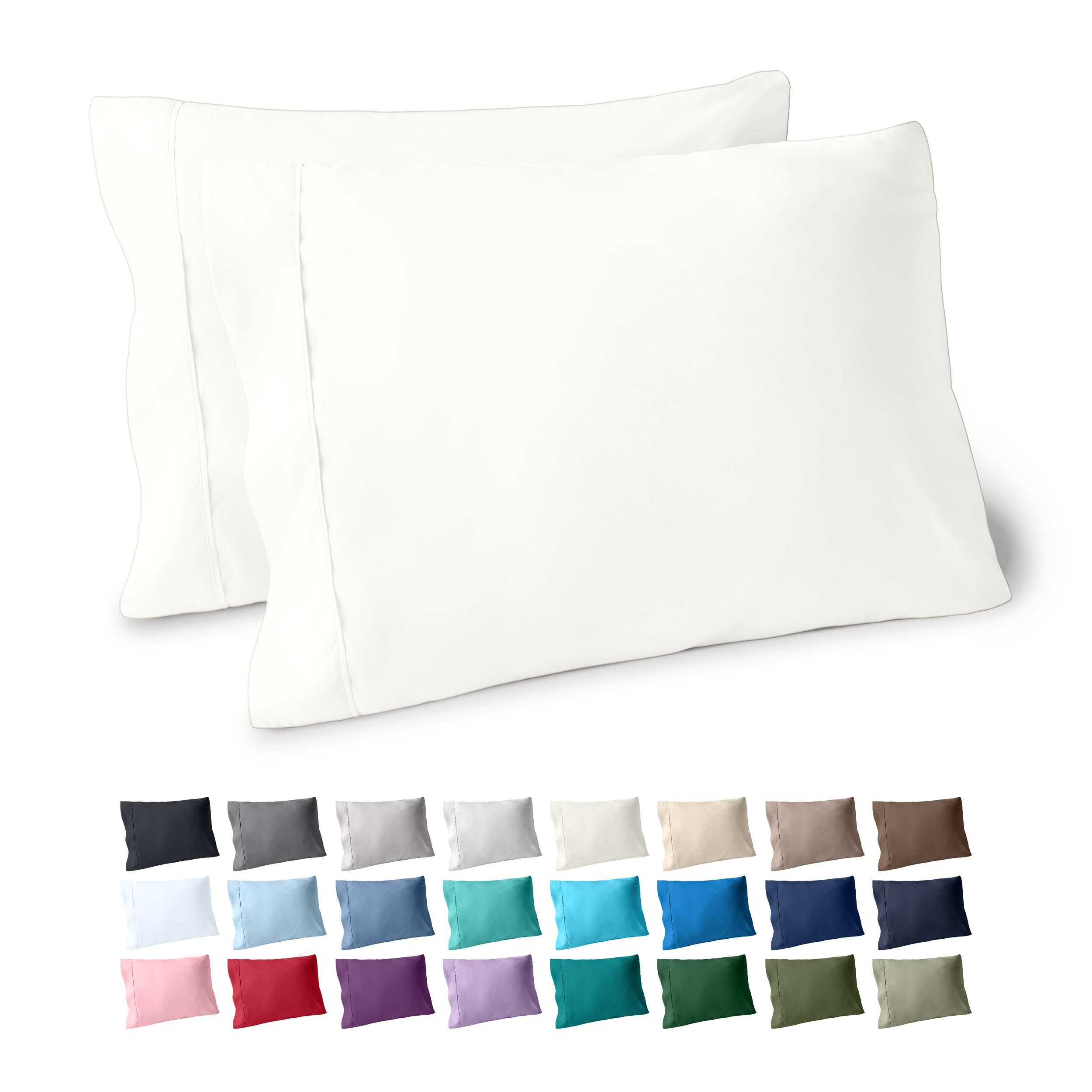 Photo 1 of Bare Home Pillowcases (Set of 2, Antique White)