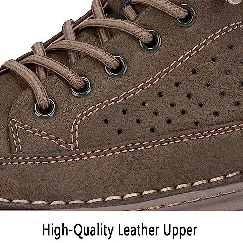 Men's Invisible Height Increasing Shoes Elevator Sneakers Breathable Lace Up Oxford Shoes Hidden Heel Lifting Shoes 2" Taller3