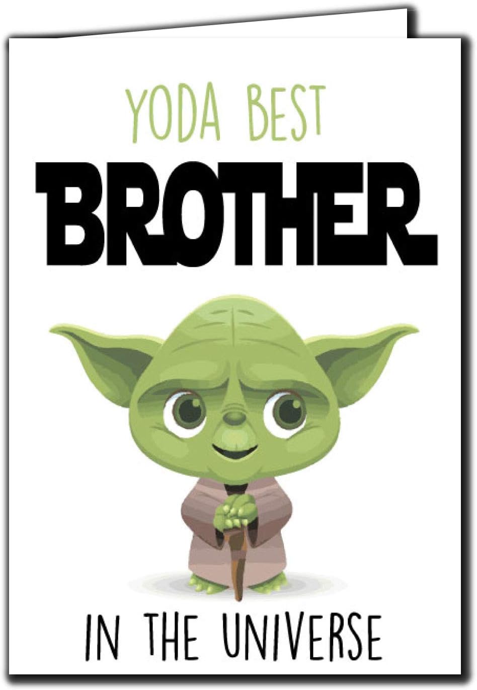 Happy Birthday Brother Star Wars Yoda Best Brother Greeting Comedy Rude Funny Humour Birthday Card Star Wars  C806 : Amazon.co.uk: Stationery & Office Supplies
