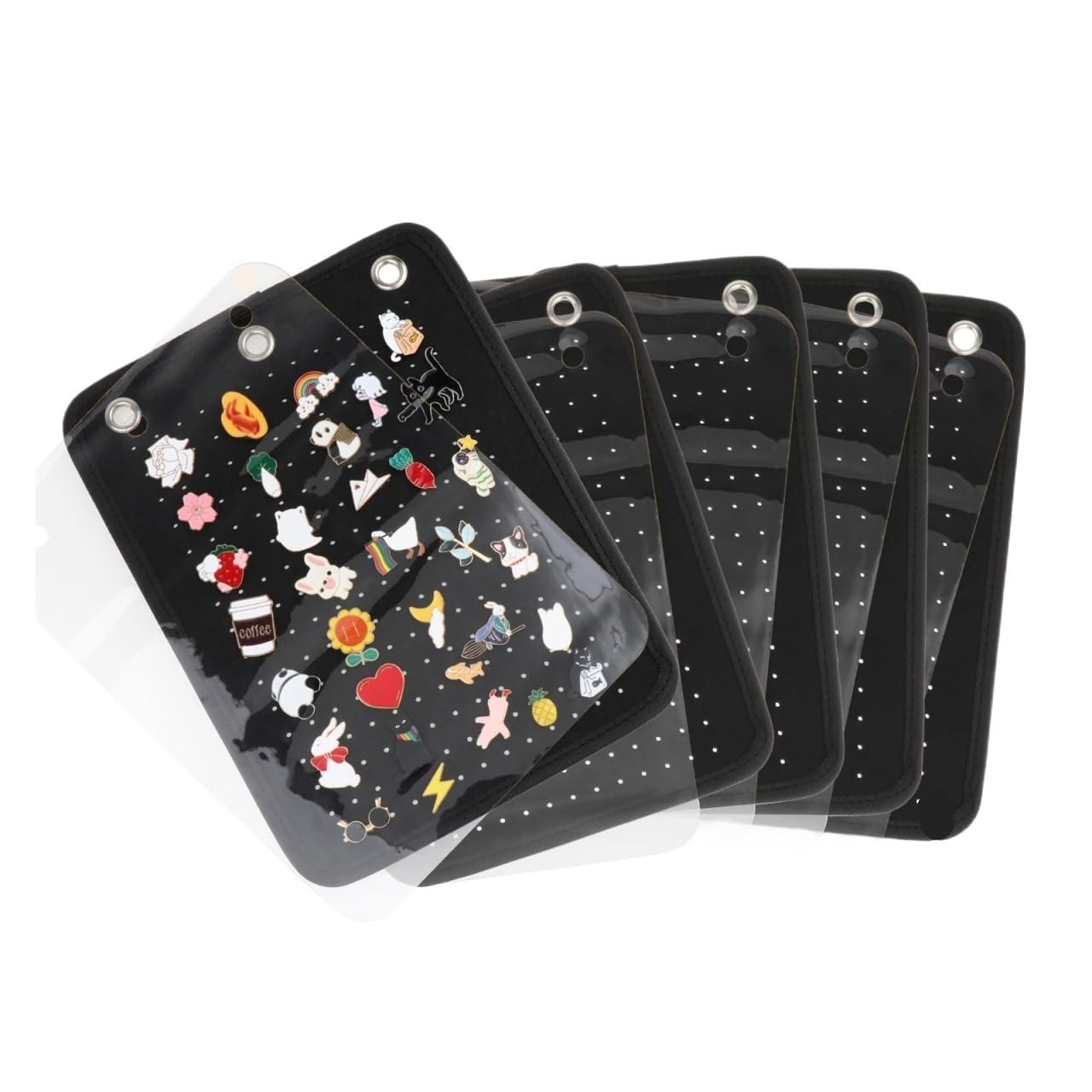 2PCS Pin Display Holder Badge Book With 5 Pages Felt Cloth Enamel Brooch Storage Organizer For Shops Stores Home for Enamel Pins