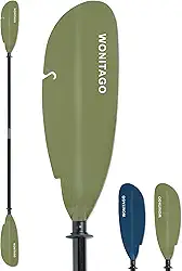 Remo de caiaque Angler com eixo de fibra de vidro e lâmina de plástico, remo flutuante ajustável para caiaque, 220-240 cm/86-94", 240-260 cm/94-102", 260-280 cm/102-110"