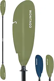 Remo de caiaque Angler com eixo de fibra de vidro e lâmina de plástico, remo flutuante ajustável para caiaque, 220-240 cm/86-94', 240-260 cm/94-102', 260-280 cm/102-110'