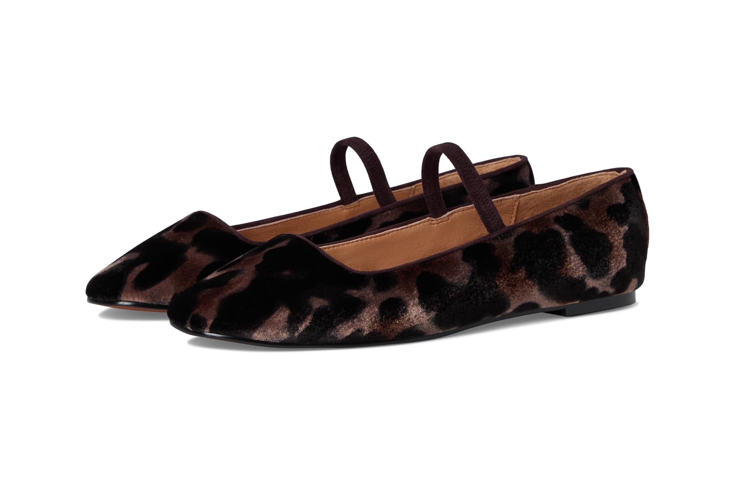 Madewell Greta Elastic Mary Jane - Leopard Velvet