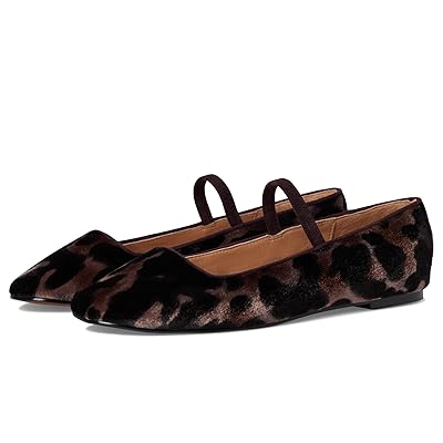 Madewell Greta Elastic Mary Jane Leopard Velvet Women