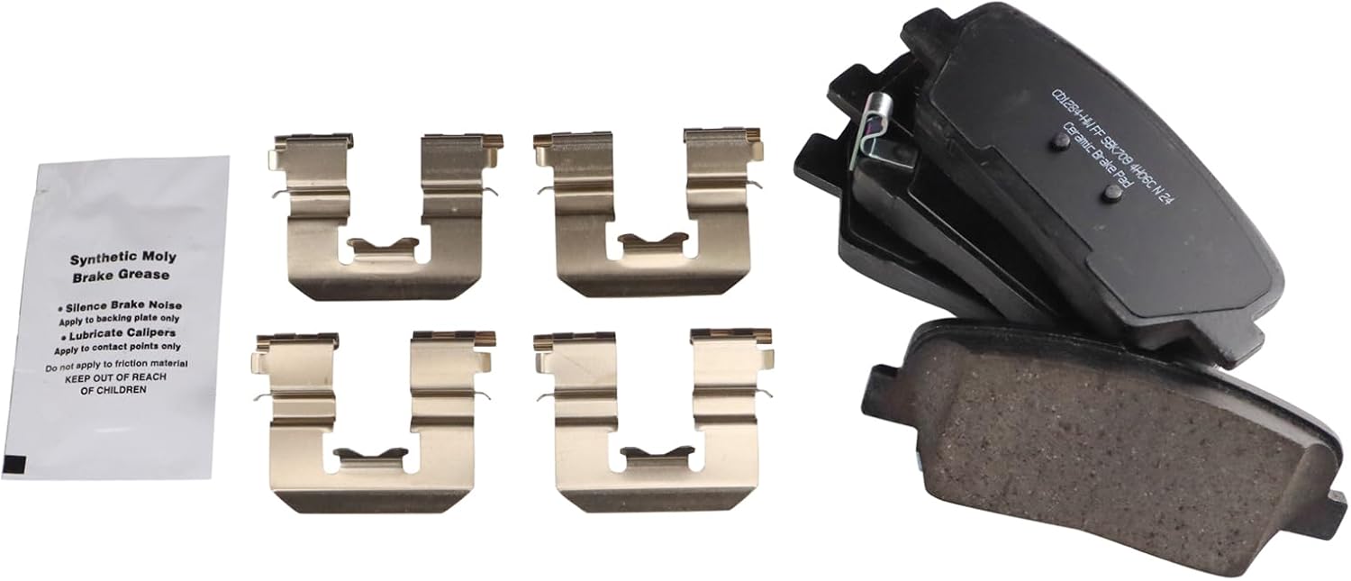 TRQ Ceramic Rear Brake Pads compatible with multiple models