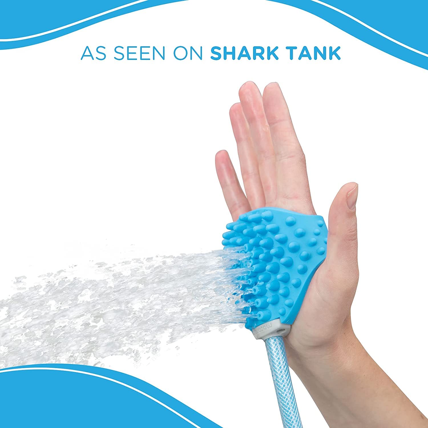 Peyx Dog Shower Attachment with Sprayer & Scrubber, Pet Bath Brush with Indoor Outdoor Adaptors, Handheld Shower for Dogs Cats Horses, Massage Grooming Tool, Adjustable Water Pressure, Easy Installation Pet Bathing Accessory for Home Use 2