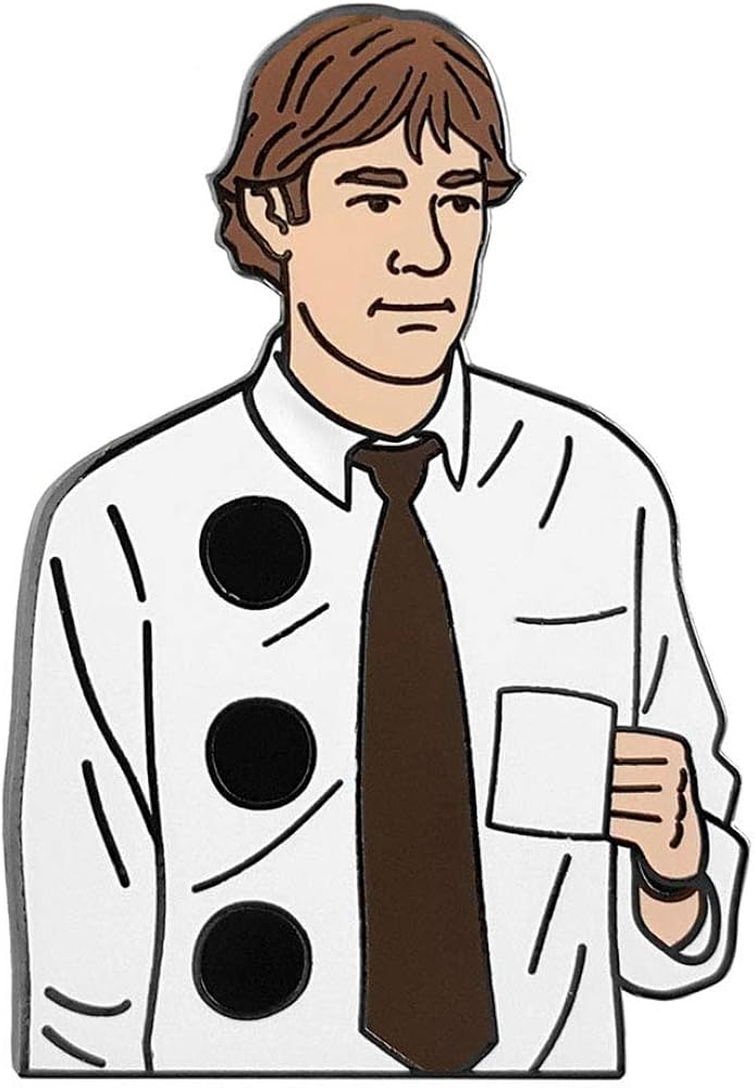 Pinsanity Funny 3Hole Punch Halloween Jim Halpert Enamel Lapel Pin Clothing Pinsanity Funny 3Hole Punch Halloween Jim Halpert Enamel Lapel Pin Clothing