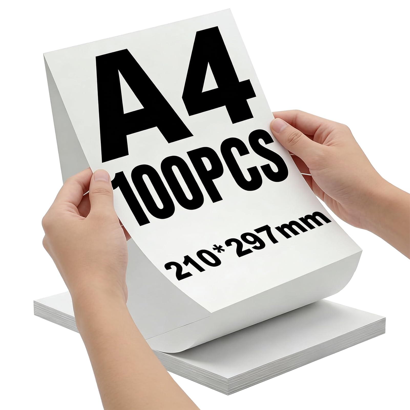 ATB-Foger 100 Sheets A4 Thermal Printer Paper Continual Feeding Thermal Paper Printing Paper Compatible with Portable Printer for Travel, Home, Photo, Invoice 210x297mm (8.27" x 11.69")