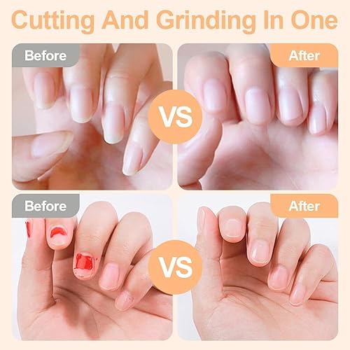 Miniatura 3 de Cortaúñas eléctrico con pulido, recortador de uñas automático 3 en 1 con 2 velocidades y almacenamiento de restos de uñas, recortador de uñas de