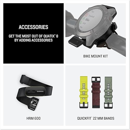 Miniatura 6 de Garmin® quatix® 8, 47 mm, reloj inteligente GPS marino, pantalla AMOLED brillante, controles de trazador de cartas, linterna incorporada