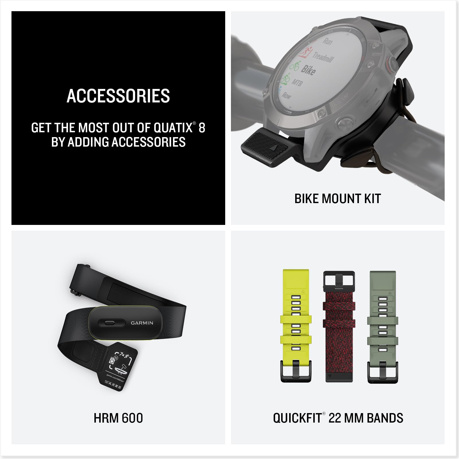 Garmin® quatix® 8, 47 mm, Smartwatch GPS marino, display AMOLED luminoso, controlli chartplotter, torcia integrata, funzionalità di salute e benessere 24/7