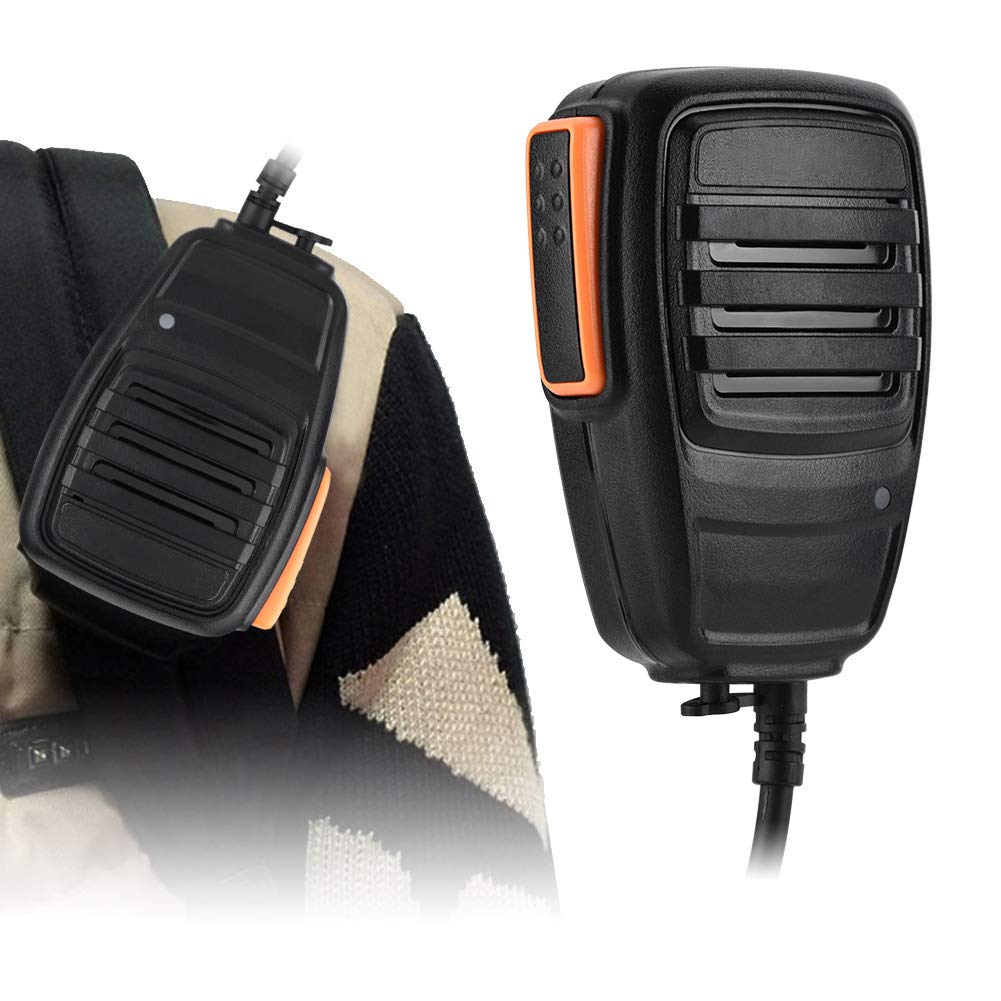 Przenośny ręczny mikrofon głośnikowy ASHATA, 2-pinowy ręczny mikrofon Walkie Talkie Mikrofon ręczny do /Quansheng/ UV5R / 888S