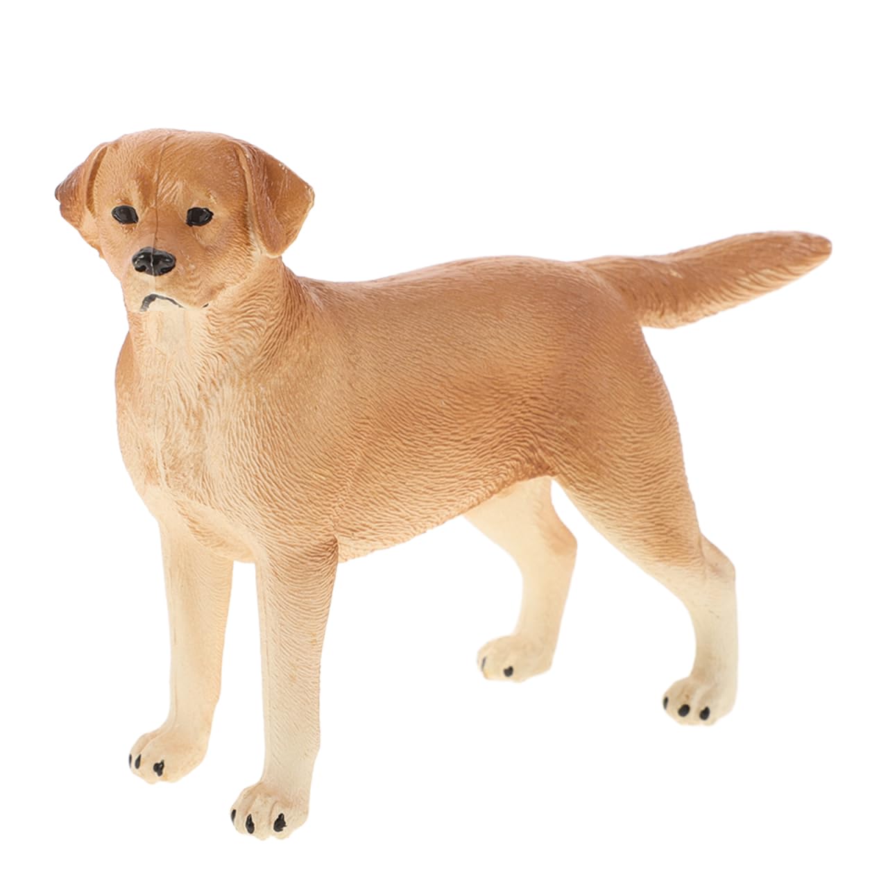 Kisangel Realistic Labrador Dog Figurines Educational Pet Dog Toys for Kids Interactive Play Figures and Home Decoration 4X2.8X1 Inches