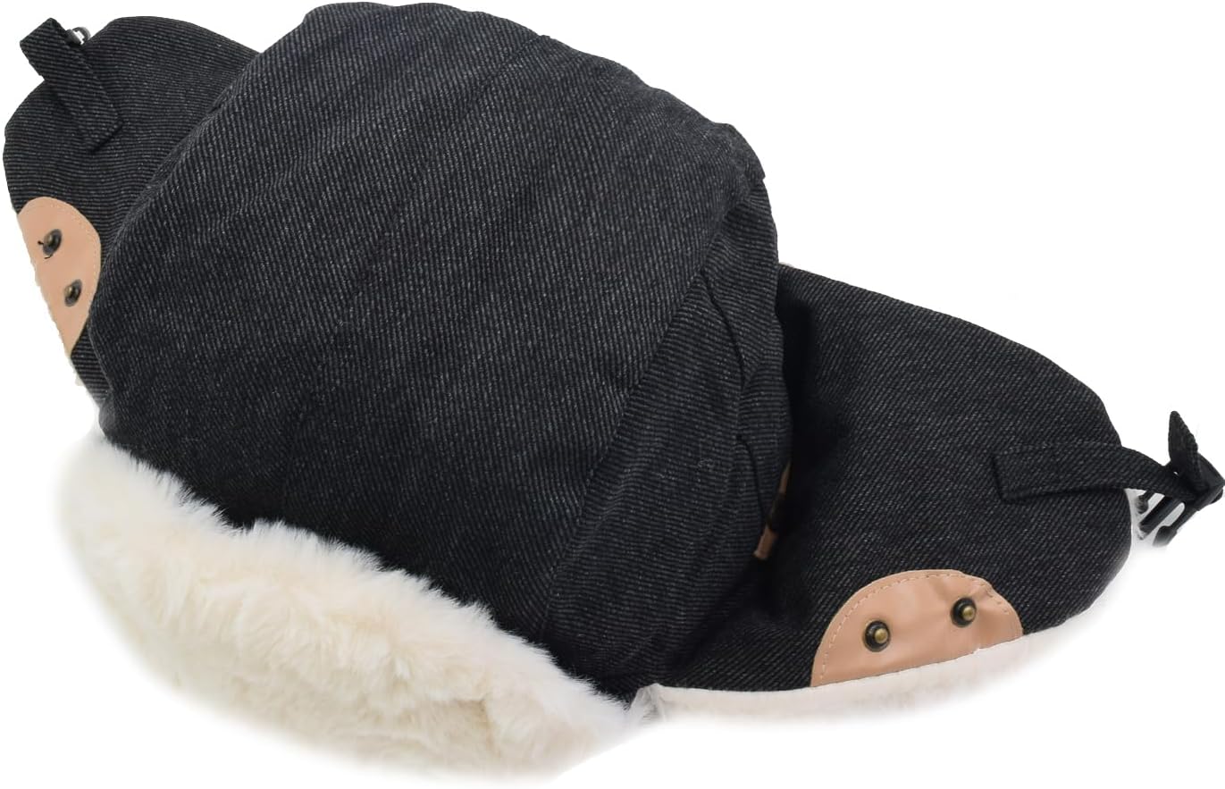 Ushanka Trapper Hat for Women Men with Faux Fur Outdoor Winter Aviator Hat - Image 6