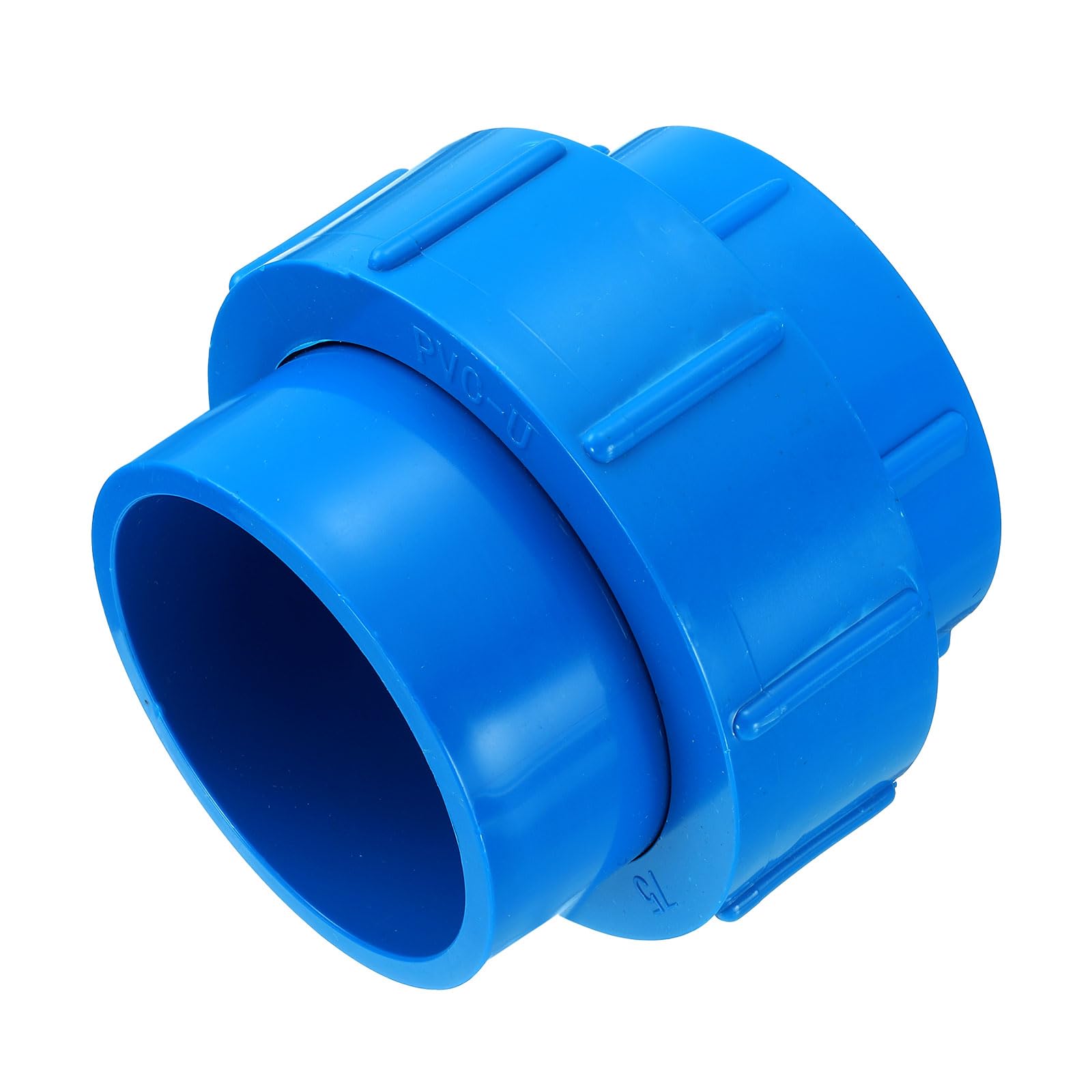 uxcell 2.5" Union PVC Coupling Pipe Fitting (Socket x Socket) PVC Slip Union Coupling Adapter Schedule 40, EPDM O-Ring, Blue