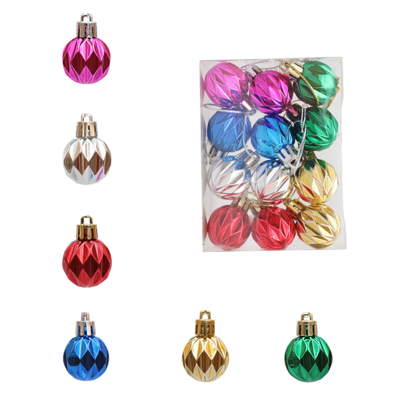 Tsophreniq Christmas Baubles Party Accent Festival Christmas Hanging Ornament Shatterproof Decors for Tree and Parties Holiday Party Decors