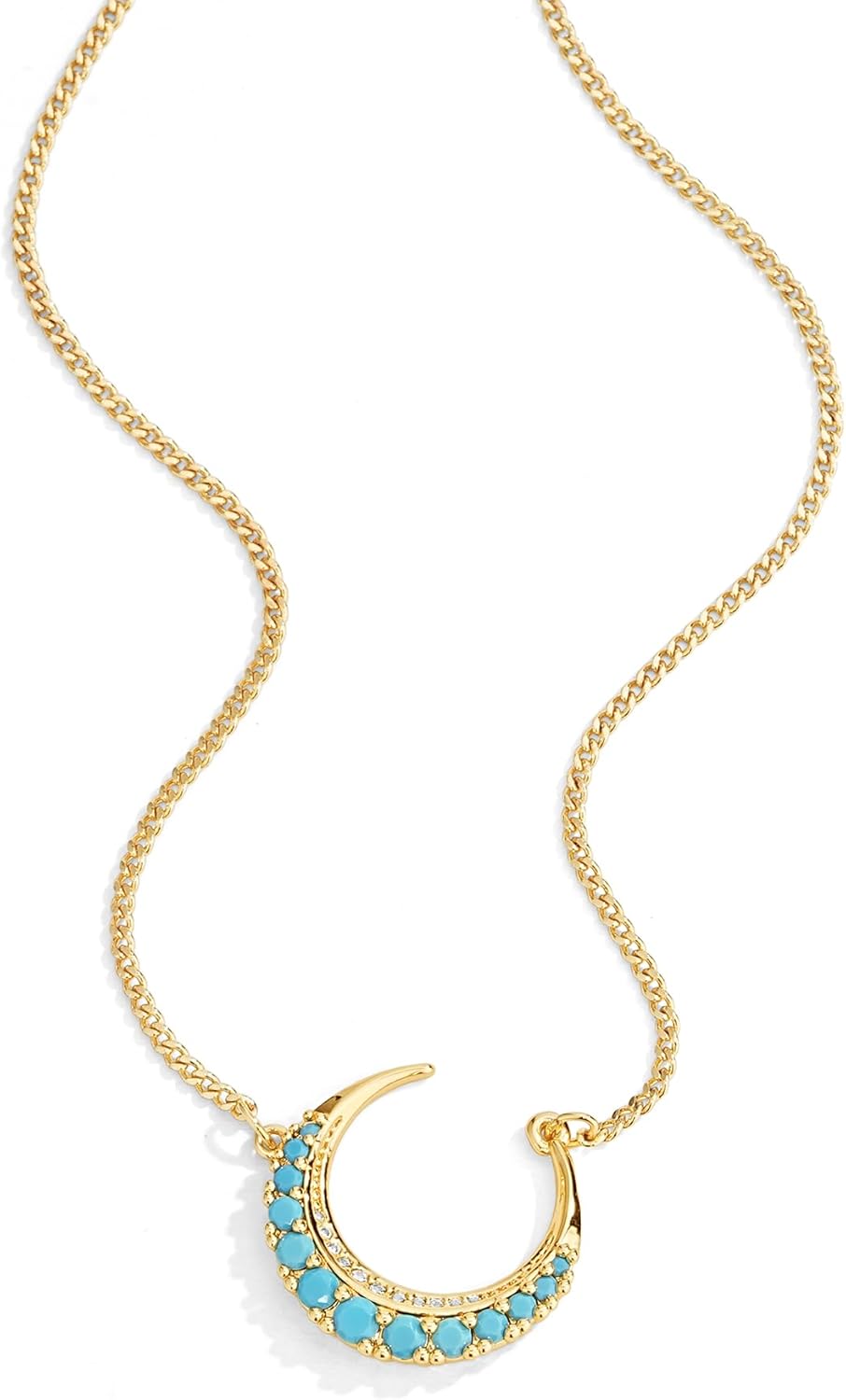 MEVECCO Gold Turquoise Necklace for Women 18K Gold Plated Dainty Turquoise Gemstone Necklace Handmade Jewelry Gifts - Image 7