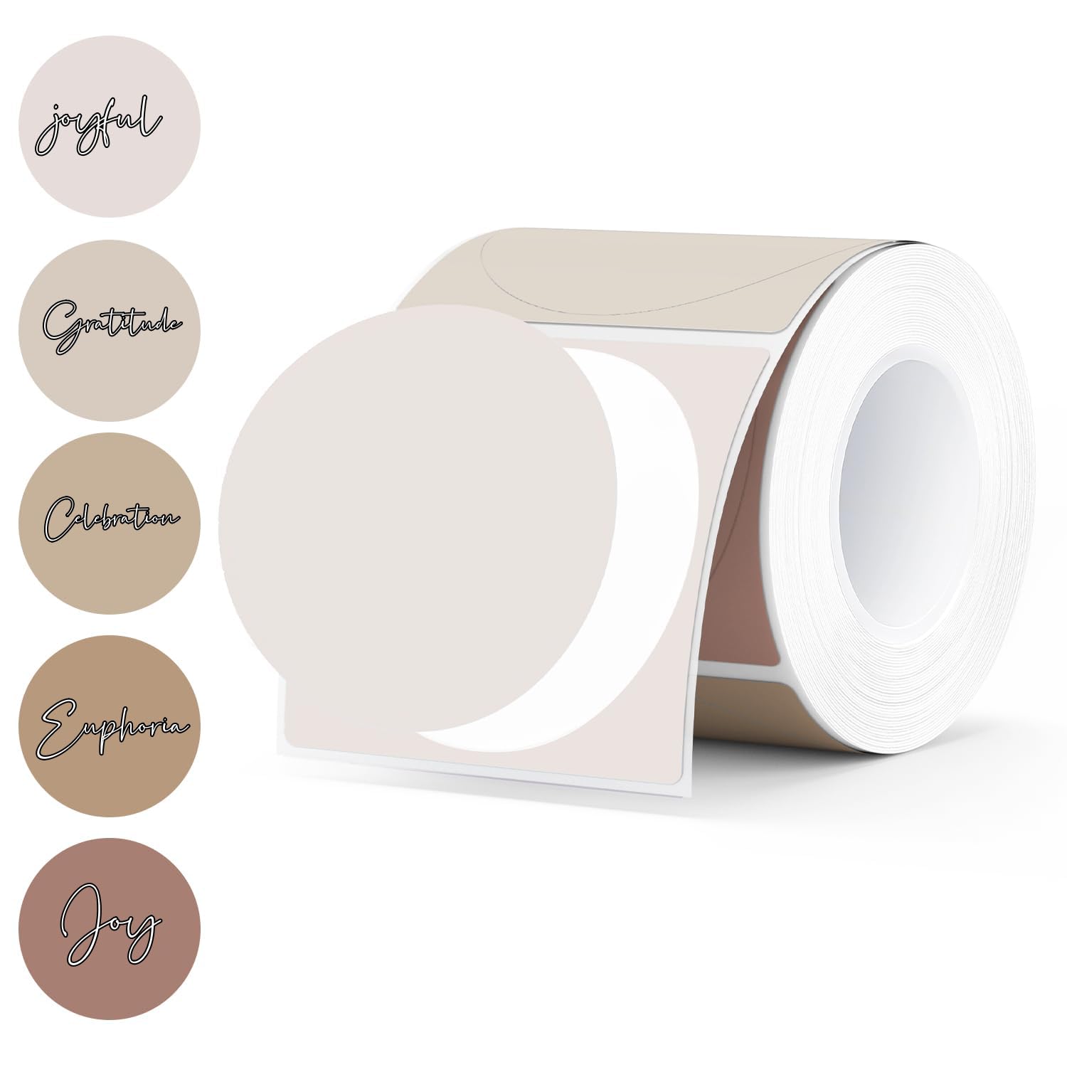 Compatible with P50/M110 Multi-Purpose self-Adhesive Thermal Labels, 2-inch Round, Ideal for Inventory, Color Coding, barcodes, Name Tags, Baking, etc. (1roll /150 Sheets) (D)