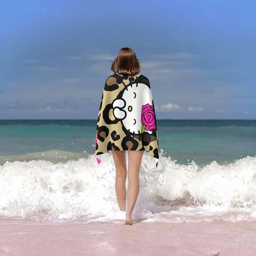 d*9様 激レア　1998年　ヒョウ柄 サンリオ　ハローキティ バスタオル　Vi d*9様 激レア 1998年 ヒョウ柄 サンリオ ハローキティ バスタオル Vi