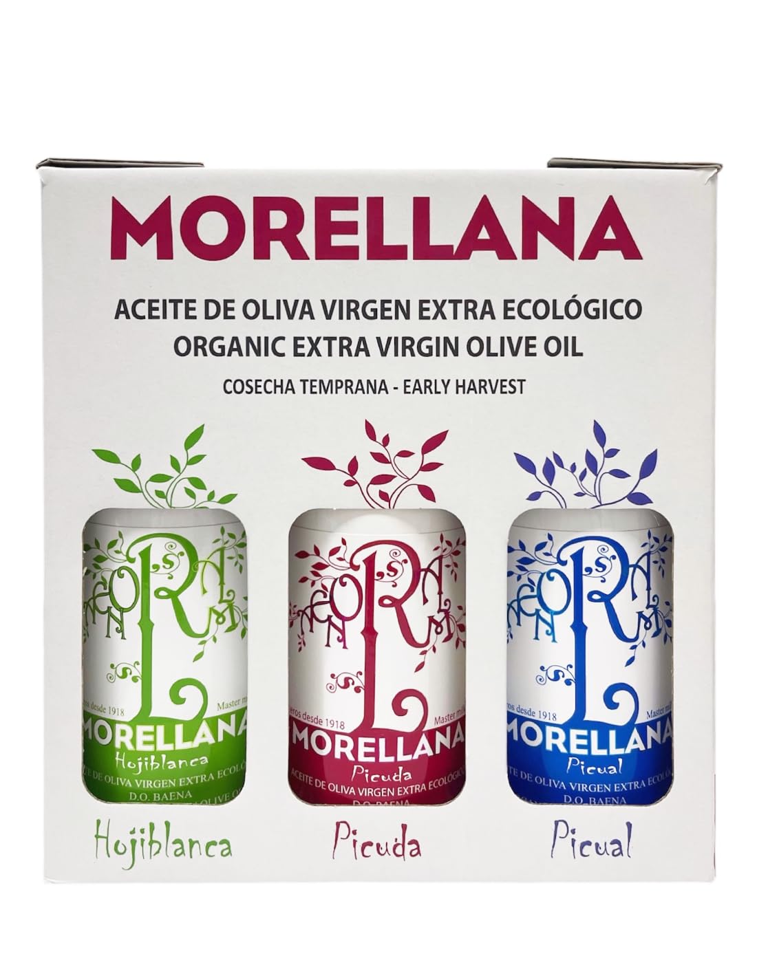 MORELLANA | Estuche regalo Aceite de Oliva Virgen Extra Cosecha Temprana 3 x 500 ml