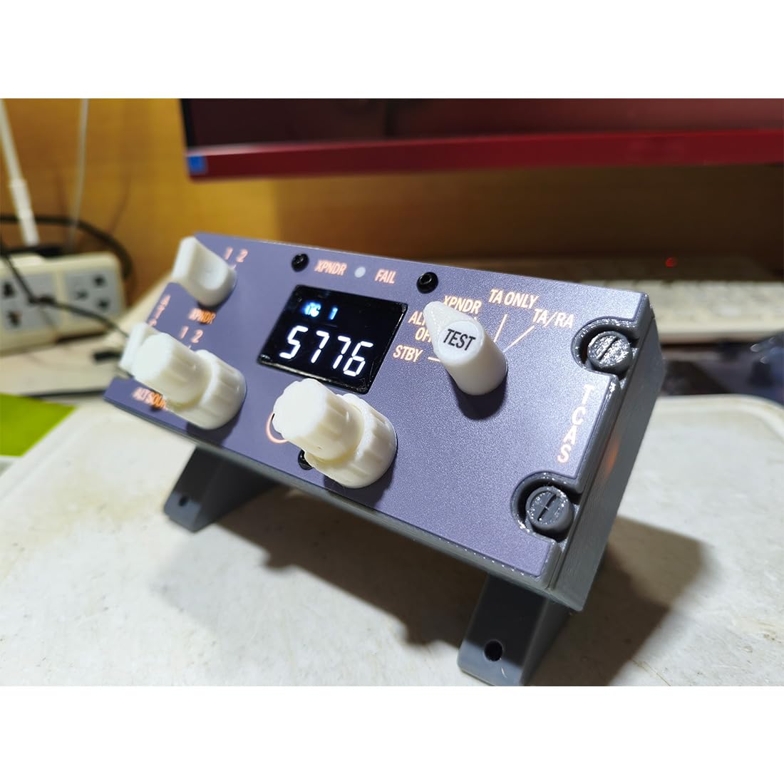 Pannello transponder ATC 1:1 per simulatori di volo, pannello di controllo USB, compatibile con MSFS2020, MSFS2024, X-Plane 12, ZIBO737, PMDG737