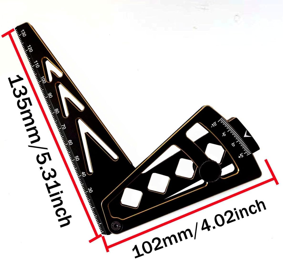 RC Car Camber Gauge Adjustable RC Car Wheel Rim Camber Gauge Height Measuring Ruler for 1/10 1/8 RC Crawler