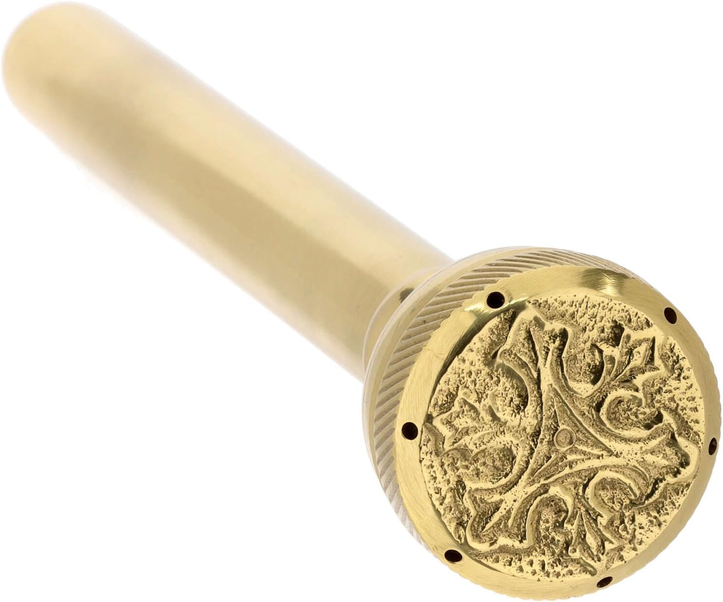 Holy Water Sprinkler of Gold Plated Brass, 8 in