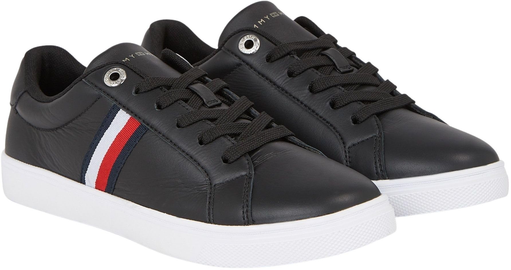 Tommy Hilfiger Mujer Sneaker con suela cupsole Essential Stripes Court Zapatillas