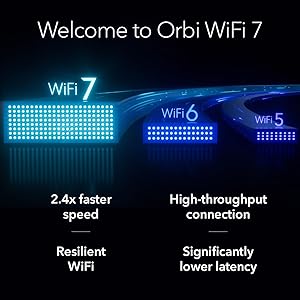 NETGEAR Orbi 870 Series Tri-Band WiFi 7 Mesh System (RBE872) - Router + 1 Satellite Extender, Security Features, Up to 21 Gbps, Covers Up to 6,000 Sq. Ft., 150 Devices, 10 Gig Internet Port, BE21000