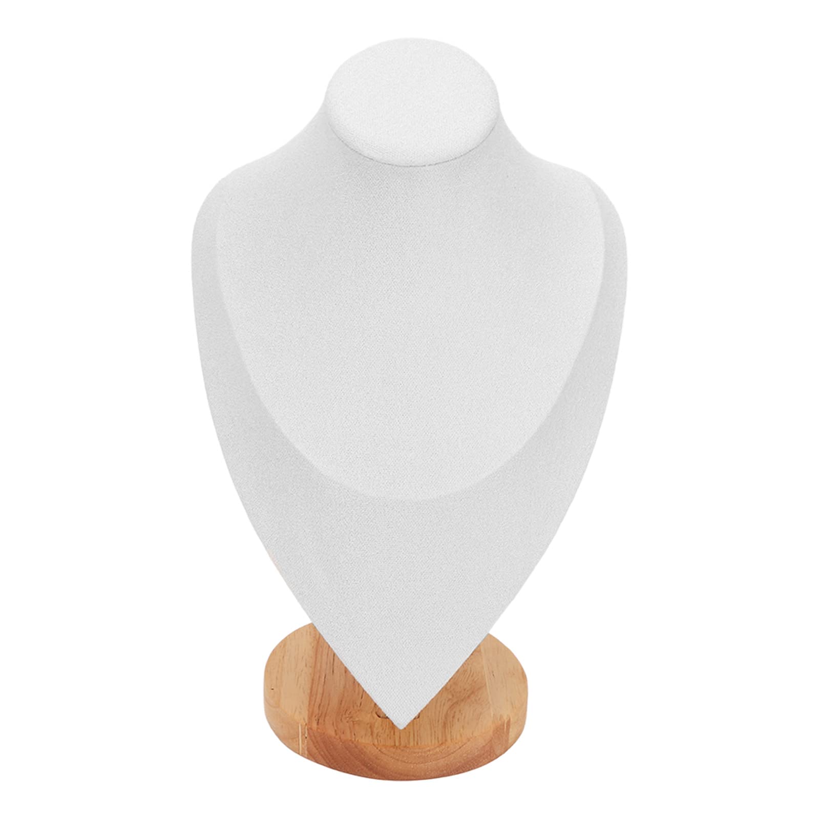 Présentoir de bijoux lot de 4 bustes de collier en bois et cuir Pilipane